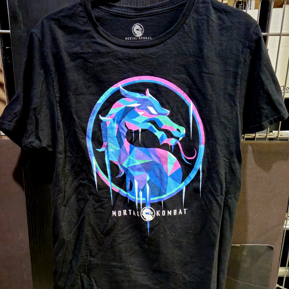 Warner Bros. Black Mortal Kombat Tee with Multicolor Dragon